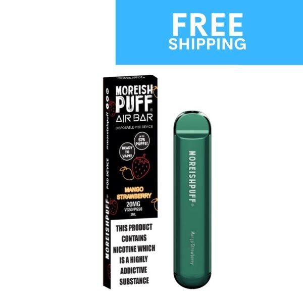 Moreish Puff Air Bar Mango Strawberry disposable vape pen.