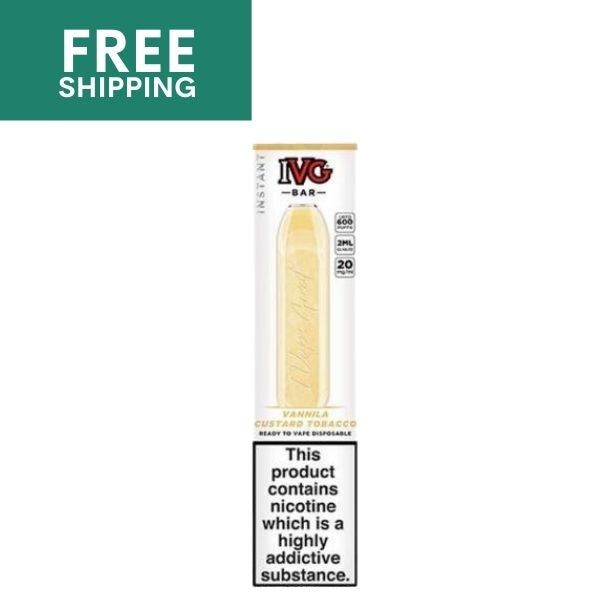 IVG Bar Vanilla Custard Tobacco disposable vape